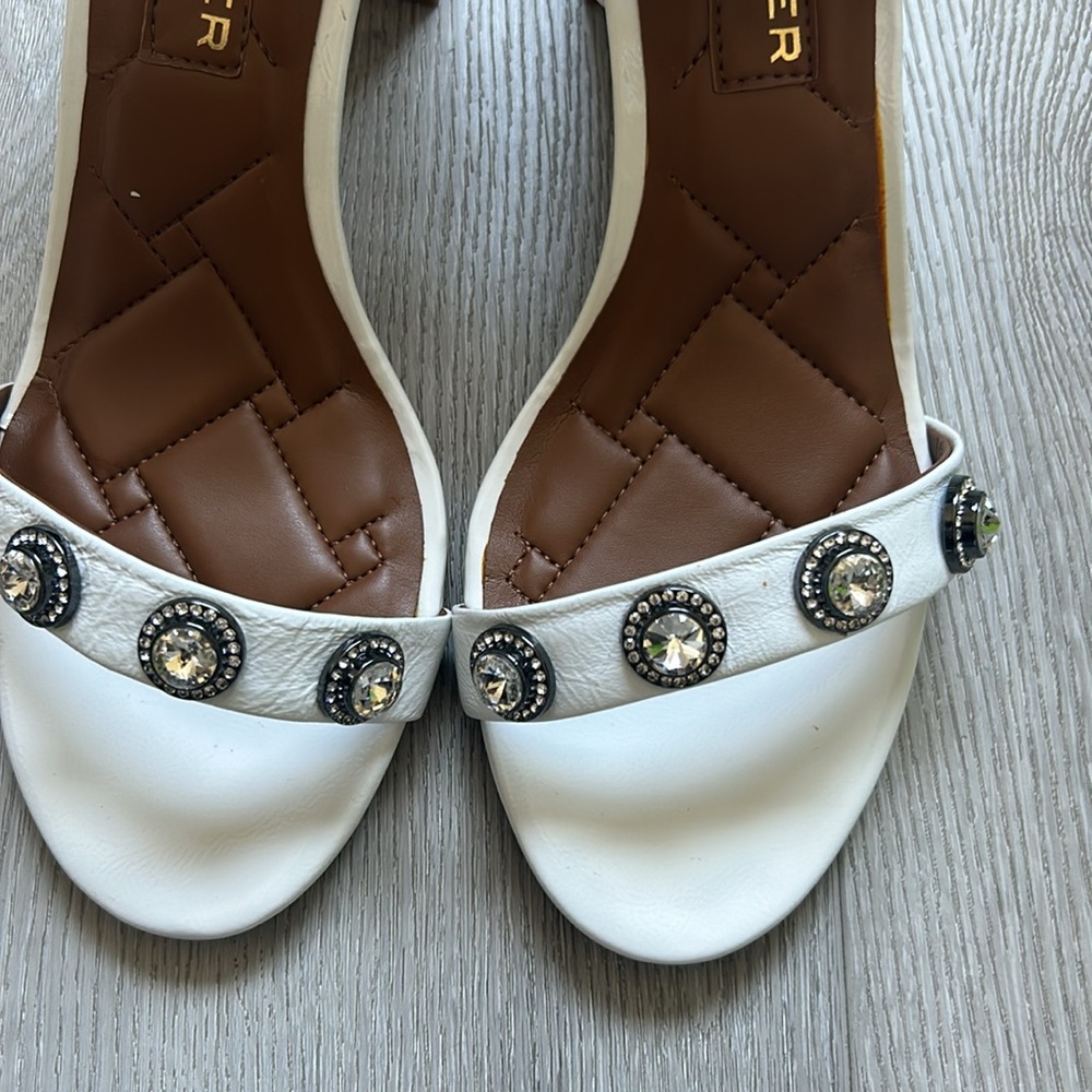 Kurt Geiger White and Brown Heels - Picture 4 of 5